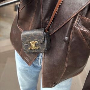 Celine MINI CLAUDE IN TRIOMPHE CANVAS